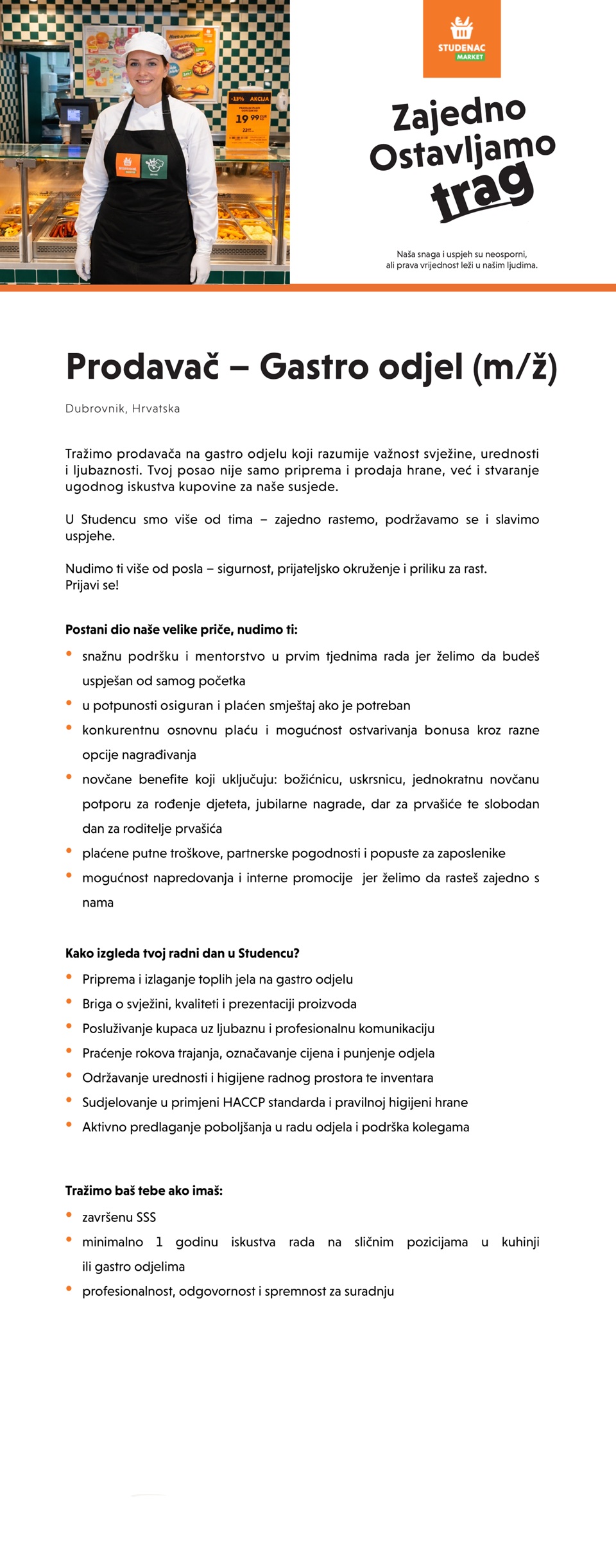 prodavac gastro