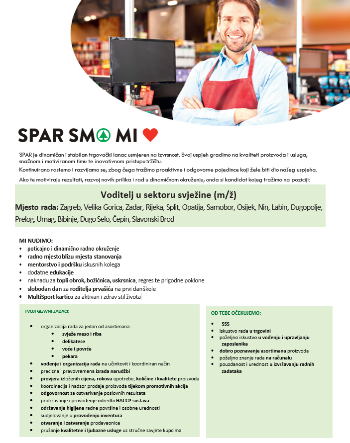 spar voditelj svezina